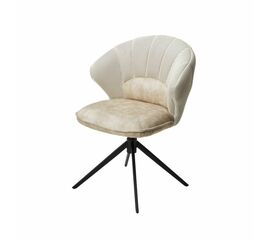 Стул Shell ткань комби бежевый, поворотно-возвратный механизм 360 градусов с автовозвратом | Интернет магазин мебели и декора LifeDekor
