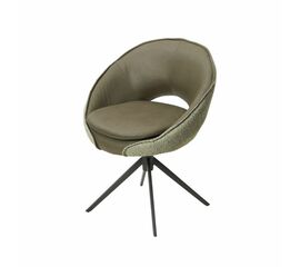 Стул Anna, ткань комби зеленый, поворотный механизм 360 градусов | Интернет магазин мебели и декора LifeDekor