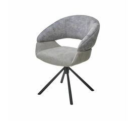 Стул Lotus ткань комби серый, поворотно-возвратный механизм 360 градусов | Интернет магазин мебели и декора LifeDekor