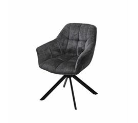 Стул Abba шенилл темно-серый, поворотно-возвратный механизм 180 градусов с возвратом | Интернет магазин мебели и декора LifeDekor