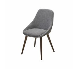 Стул Donatello рогожка серый, опоры орех | Интернет магазин мебели и декора LifeDekor