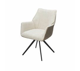 Стул Bravo ткань комби бежево-коричневый, поворотный механизм на 180 градусов | Интернет магазин мебели и декора LifeDekor