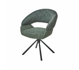 Стул Lotus ткань комби зеленый, поворотно-возвратный механизм 360 градусов | Интернет магазин мебели и декора LifeDekor