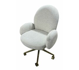 Кресло офисное Клауд PRO BS1239-WT, белый крем/золото | Интернет магазин мебели и декора LifeDekor