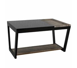 Стол журнальный BeautyStyle 31 дуб крымский состаренный/венге/стекло черное | Интернет магазин мебели и декора LifeDekor