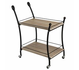 Стол сервировочный Марко дуб сонома/эбеновое дерево/черный | Интернет магазин мебели и декора LifeDekor