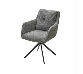 Стул Honey букле темно-серый, поворотный механизм 360 градусов | Интернет магазин мебели и декора LifeDekor