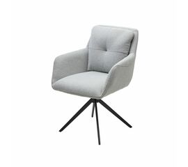 Стул Honey букле светло-серый, поворотный механизм 360 градусов | Интернет магазин мебели и декора LifeDekor