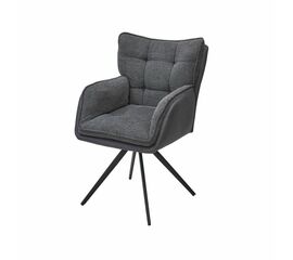 Стул с подлоклотниками Brian ткань комби серый, поворотно-возвратный механизм 180 градусов | Интернет магазин мебели и декора LifeDekor