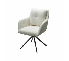 Стул Honey букле белый, поворотный механизм 360 градусов | Интернет магазин мебели и декора LifeDekor