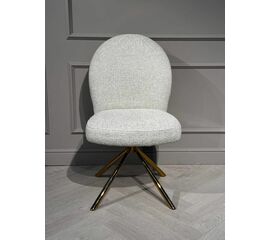 Стул обеденный Авалон BS1240-WT, белый крем/золото | Интернет магазин мебели и декора LifeDekor