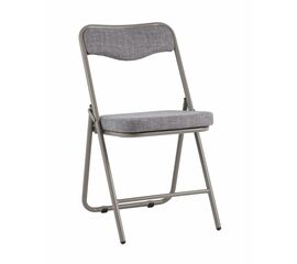 Стул складной Джонни рогожка серо-голубой каркас серый | Интернет магазин мебели и декора LifeDekor
