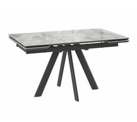 Cтол с керамическим покрытием Джейтон (JACK) -140 (91stone grey gloss st cer/черный) 140(30+30)х85 | Интернет магазин мебели и декора LifeDekor