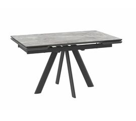 Cтол с керамическим покрытием Джейтон -140 (Stone grey st cer/черный) 140(30+30)х85 | Интернет магазин мебели и декора LifeDekor
