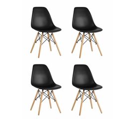 Стул Eames Style DSW черный x4 (разборный каркас) | Интернет магазин мебели и декора LifeDekor