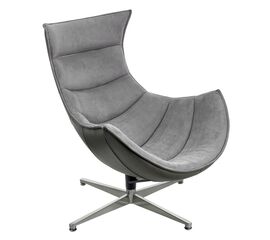 Кресло LOBSTER CHAIR серый искусственная замша, серый | Интернет магазин мебели и декора LifeDekor