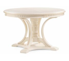 Стол деревянный Нозеан круглый бежевый / золото | Интернет магазин мебели и декора LifeDekor