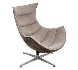 Кресло LOBSTER CHAIR латте искусственная замша, коричневый | Интернет магазин мебели и декора LifeDekor