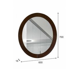 Зеркало навесное Берже 24 темно-коричневый 70 см х 60 см | Интернет магазин мебели и декора LifeDekor