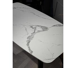 Стол обеденный Соар-2 F-1690,160х90х76 см, бело-серая керамика/золото | Интернет магазин мебели и декора LifeDekor