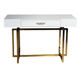 Стол-консоль Гарда-1 P-MJ-003, 120х40х76 см, белый/золото | Интернет магазин мебели и декора LifeDekor