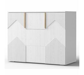 Комод «Оливия» 2Д3Я КМК 0971.2, белый/ясень белый текстурный | Интернет магазин мебели и декора LifeDekor