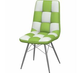 Стул «Бордо» двухцветный бело-зеленый, паук хром | Интернет магазин мебели и декора LifeDekor