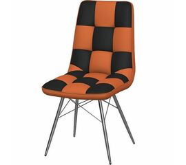 Стул «Бордо» двухцветный оранжево-коричневый, паук хром | Интернет магазин мебели и декора LifeDekor