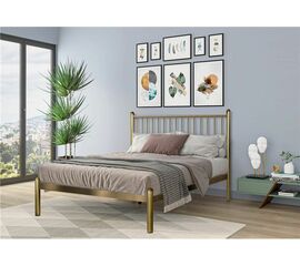 Кровать односпальная АРЗУ (120х200/металлическое основание) Бронзовый металлик | Интернет магазин мебели и декора LifeDekor