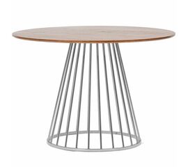 Стол Liverpool 110см орех, хромированные ножки | Интернет магазин мебели и декора LifeDekor