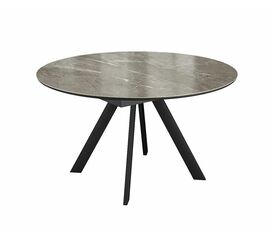 Стол DikLine SKC120 d1200 Керамика Tundra Gris (темно-серый суперглянец)/подстолье черное/опоры черные | Интернет магазин мебели и декора LifeDekor