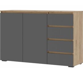 Комод «Хелен» КМ-06, графит/дуб крафт золотой | Интернет магазин мебели и декора LifeDekor