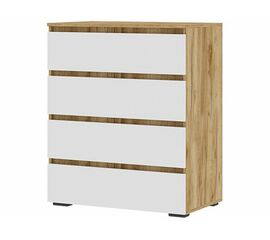 Комод «Хелен» КМ-02, 4 ящика, белый/дуб крафт золотой | Интернет магазин мебели и декора LifeDekor