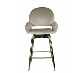 Стул барный Виола BS1376-BG-2, бежевый/золото | Интернет магазин мебели и декора LifeDekor