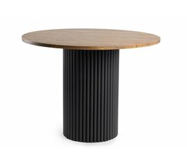 Стол деревянный Барел 100 орех кантри / черный | Интернет магазин мебели и декора LifeDekor