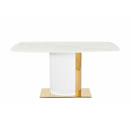 Стол обеденный Барнео BS1802-160GR, 160х90х76 см, светло-серая керамика/золото | Интернет магазин мебели и декора LifeDekor