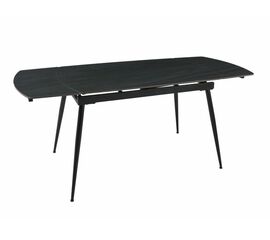 Стол керамический раскладной Astra 120-180*80*76 мрамор графит/черный | Интернет магазин мебели и декора LifeDekor