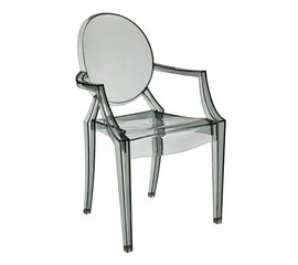 Стул Louis Ghost прозрачный серый FR 0037Y | Интернет магазин мебели и декора LifeDekor