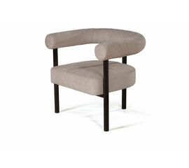 Кресло Biggi, шенил Puffy beige / опоры черные | Интернет магазин мебели и декора LifeDekor