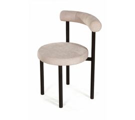 Стул Biggi, шенил Puffy beige / опоры черные | Интернет магазин мебели и декора LifeDekor