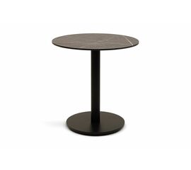 "Каффе" стол из HPL круглый Ø70см, цвет "серый мрамор", подстолье стальное | Интернет магазин мебели и декора LifeDekor
