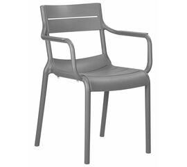 Стул обеденный DOBRIN TIM ARM, темно-серый (GR-04), Вариант: тёмно-серый (GR-04) | Интернет магазин мебели и декора LifeDekor