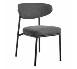 Стул Lucas 2 серый шенилл с чёрными ножками | Интернет магазин мебели и декора LifeDekor