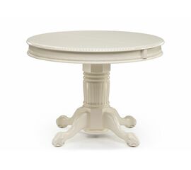 Стол деревянный Альфред круглый крем | Интернет магазин мебели и декора LifeDekor