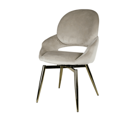 Стул обеденный Виола BS1377-BG-2, бежевый/золото | Интернет магазин мебели и декора LifeDekor