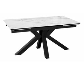 Стол DikLine SFE140 Керамика Tianshan White (белый полуглянец)/подстолье черное/опоры черные (2 уп.) | Интернет магазин мебели и декора LifeDekor