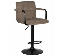 Стул барный DOBRIN KRUGER ARM BLACK, какао вельвет (LAR-E2041-05), Вариант: какао вельвет (LAR-E2041-05) | Интернет магазин мебели и декора LifeDekor