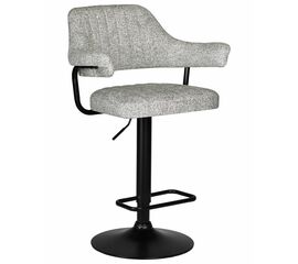 Стул барный DOBRIN CHARLY BLACK, светло-серый твид (LEO04), Вариант: светло-серый твид (LEO04) | Интернет магазин мебели и декора LifeDekor