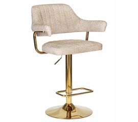 Стул барный DOBRIN CHARLY GOLD, бежевый твид (LEO26), Вариант: бежевый твид (LEO26) | Интернет магазин мебели и декора LifeDekor