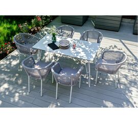 "Руссо" обеденный стол из HPL 150х80см, цвет молочный | Интернет магазин мебели и декора LifeDekor